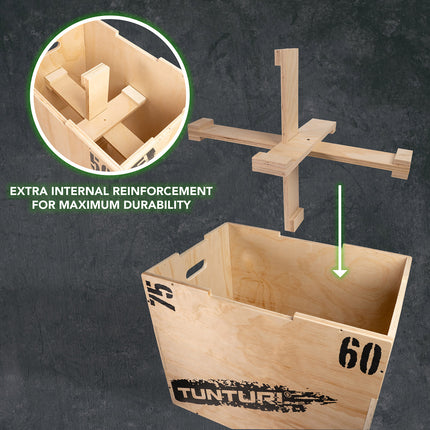 Treenilaatikko TUNTURI Plyo Box Wood 50/60/75cm