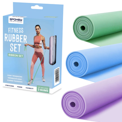 Harjoituskumisetti SPOKEY Ribbon 3 kpl