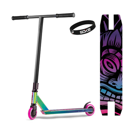Temppuskootteri SOKE EVO, musta-violetti