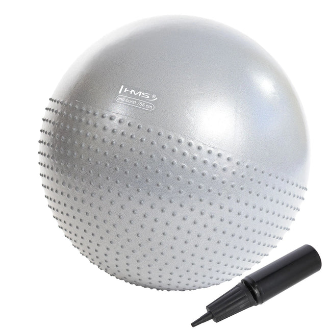 Voimistelupallo HMS YB03N Gym Ball 65 cm, vaaleanharmaa