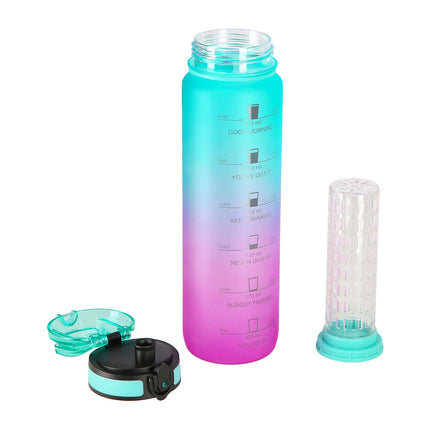 Vesipullo NILS NCD04, 950 ml, vaaleanpunainen-vihreä