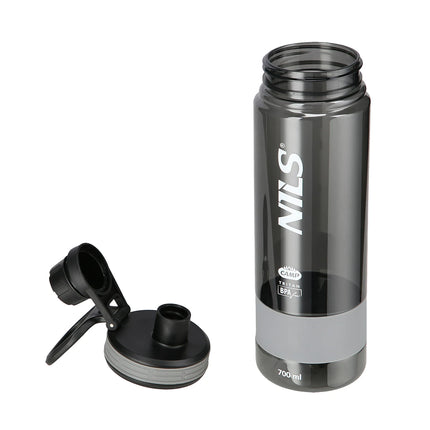 Vesipullo NILS NCD07, 700 ml, musta-harmaa