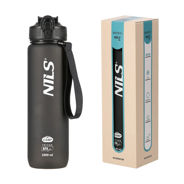 Vesipullo NILS NCD68, 1000 ml, musta