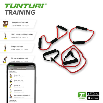Voimistelusarja TUNTURI Putkisarja kahvalla, raskas, punainen