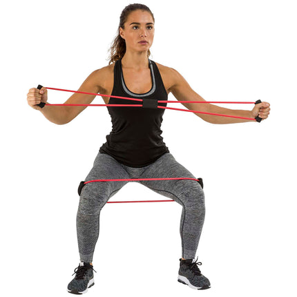 Voimistelusarja TUNTURI Putkisarja kahvalla, raskas, punainen