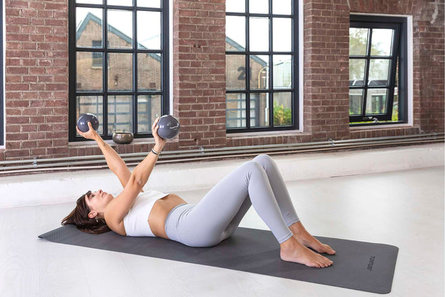 Voimistelupallo TUNTURI Yoga Toningball 1,5kg, antrasiitti