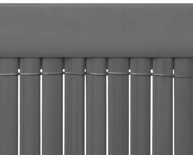 Päällyslista PVC-matolle 10x1m Tummanharmaa – Musta