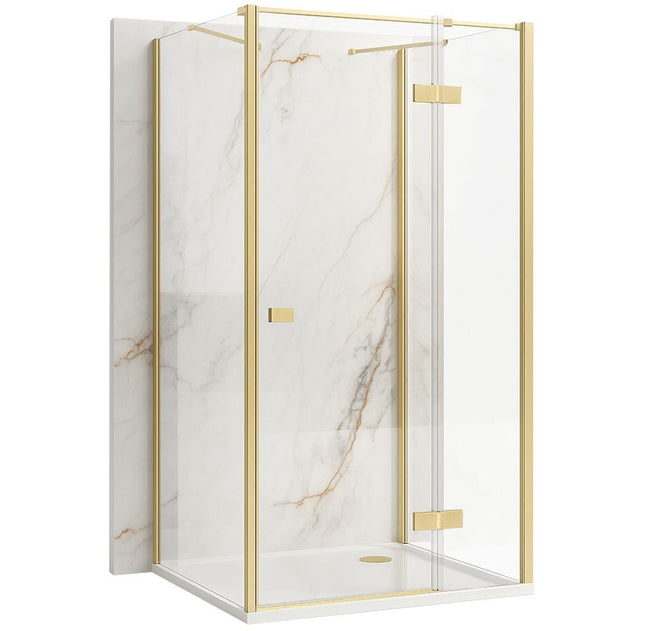 Rea suihkukaappi Rea Atlas 80x100 Brush Gold – Kulta