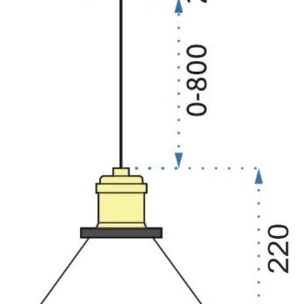 Verto D riippuva lasikattovalaisin APP049-1CP