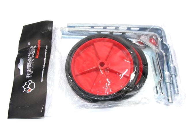 Apupyörät 12-20", punainen muovi