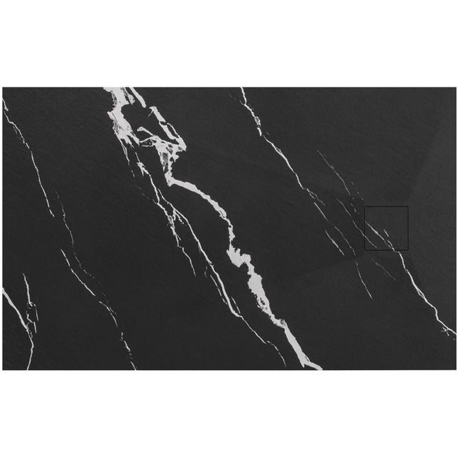 Magnum CARRARA BLACK suihkuallas 80x100 – Musta