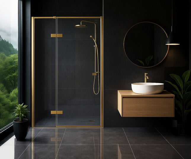 Suihku ovi Rea Atlas 90 Brush Gold – Kulta