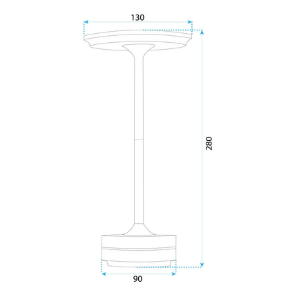 Yöpöytävalaisin APP1373-T grey – Harmaa