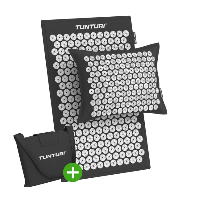Akupunktuurimatt ja -padi TUNTURI PRO Acupressure Mat And Pillow, Black