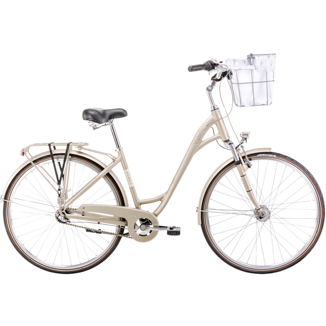 ROMET Art Deco Classic -polkupyörä, 28" etukori, beige (L)