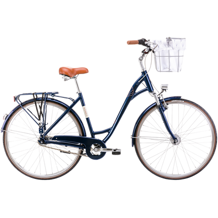 ROMET Art Deco Lux -polkupyörä, etukori, tummansininen (M)