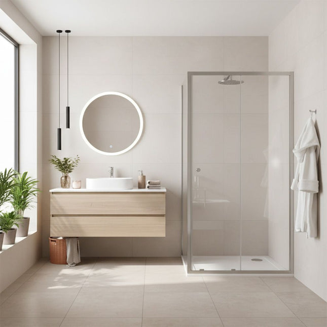 Rea suihkukaappi Rea Primo Slide 100x70 Chrome – Kromi