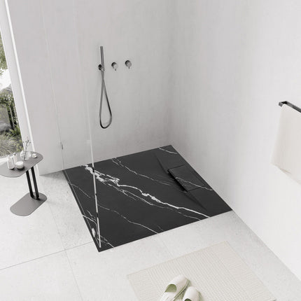 Basaltti CARRARA BLACK suihkuallas 90x90 – Musta