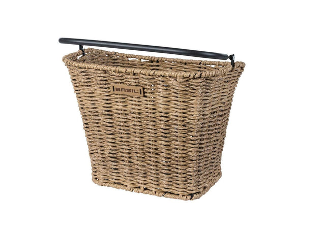 Polkupyörän etukori Basil Bremen Rattan Look KF, Seagrass, vaaleanruskea