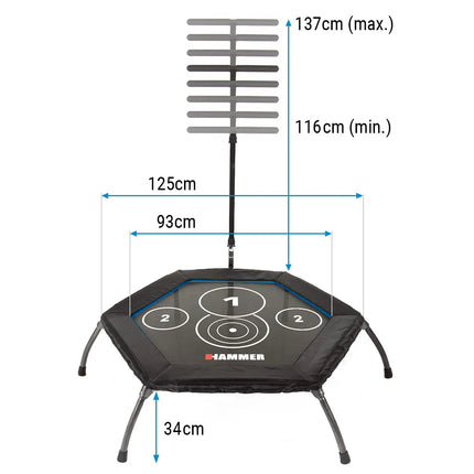 Trampoliini HAMMER Cross Jump 98cm