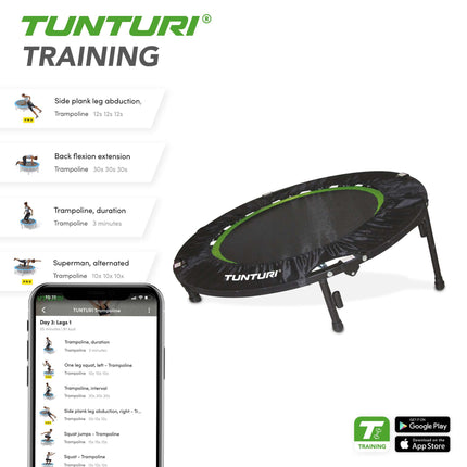 Trampoliini TUNTURI 4-taittuva Fitness-trampoliini