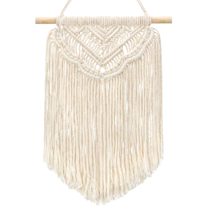 SISUSTUSSETTI SEINÄKORISTE KAKSI BOHO MACRAME + ECRU TYYNY