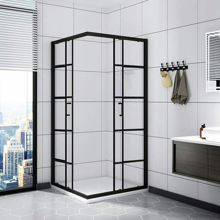Calani BLACK suihkukaappi 90x90 LIUKKUVA DELTA – Musta
