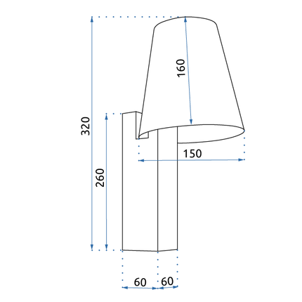 LOFT SEINÄVALAISIN APP1279-1W BLACK – Musta