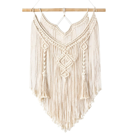 BOHO MACRAME SEINÄKORISTE SISUSTUSSETTI + ECRU TYYNY