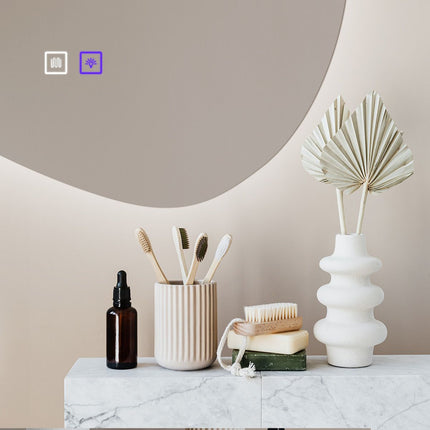 LED SEINÄPEILI 80x60cm CLOUD C – Musta