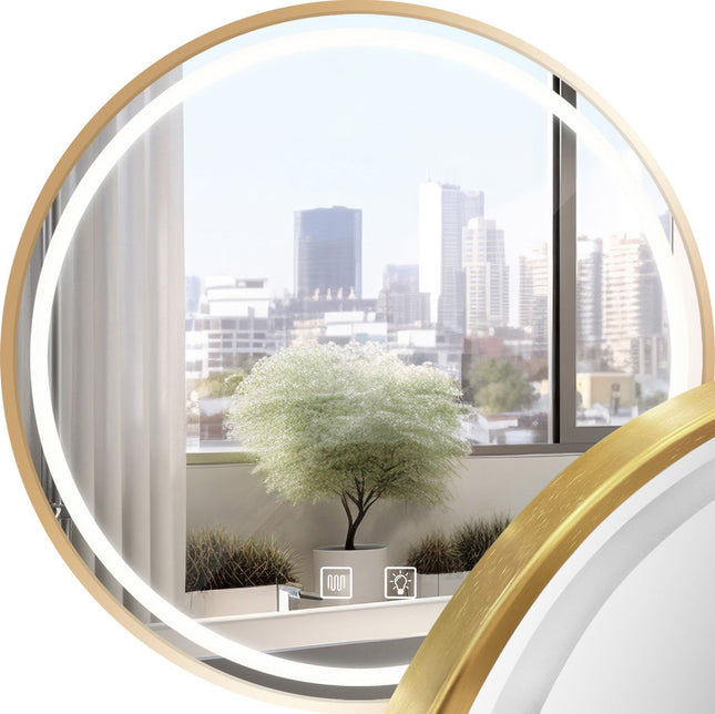 LED SEINÄPEILI 90cm MMJ BRUSH GOLD – Kulta