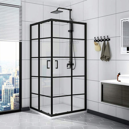 Calani BLACK suihkukaappi 90x90 LIUKKUVA DELTA – Musta