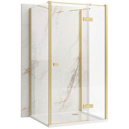 Rea suihkukaappi Rea Atlas 80x90 Brush Gold – Kulta