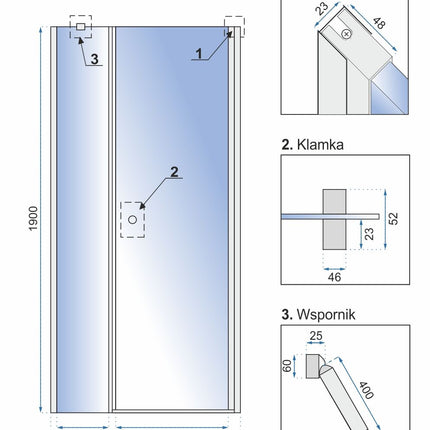 Rea Multi Space 100 suihkuovi – Musta