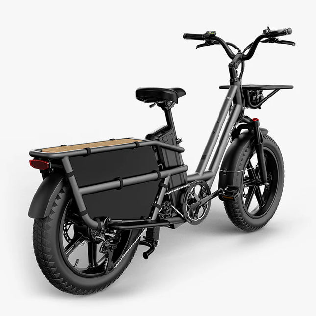 Sähköinen tavarapyörä FIIDO T2 Longtail Cargo, harmaa