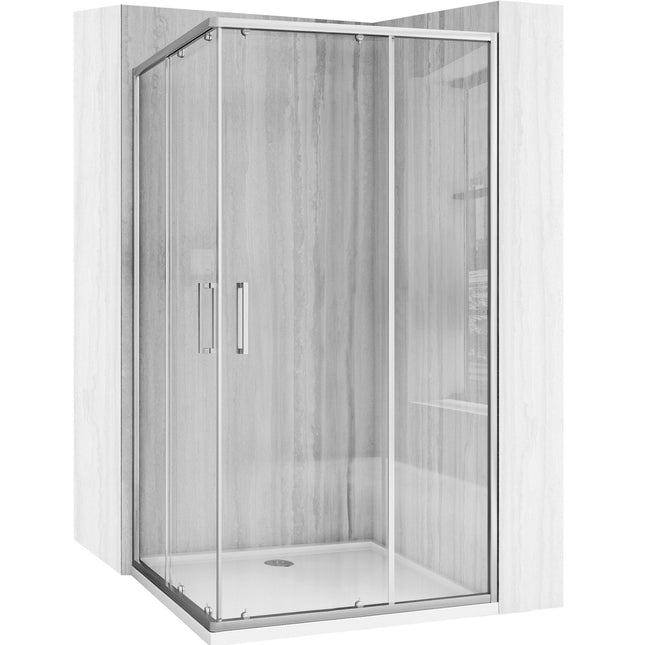 Rea City suihkukaappi 80x100 Nickel Brush