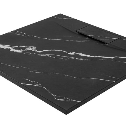 Basaltti CARRARA BLACK suihkuallas 90x90 – Musta
