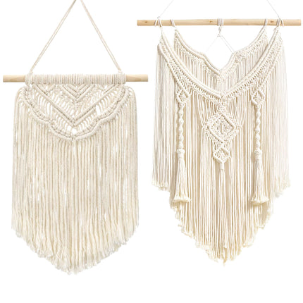 BOHO MACRAME SEINÄKORISTE SISUSTUSSETTI + ECRU MACRAME