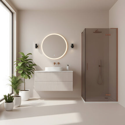 REA Hugo suihkukaappi Copper Brush 80x80 – Kupari