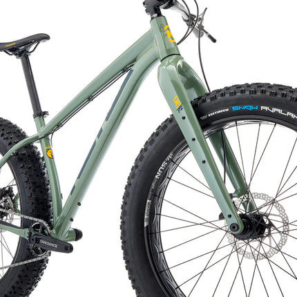 Fatbike KONA Woo, 26" kiiltävä metalli (vihreä) (L)