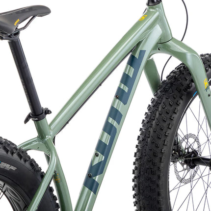 Fatbike KONA Woo, 26" kiiltävä metalli (vihreä) (S)