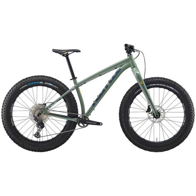 Fatbike KONA Woo, 26" kiiltävä metalli (vihreä) (S)