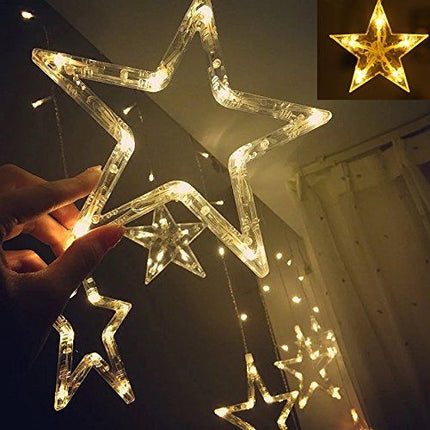 Jouluvalot verho LED tähdet 2m