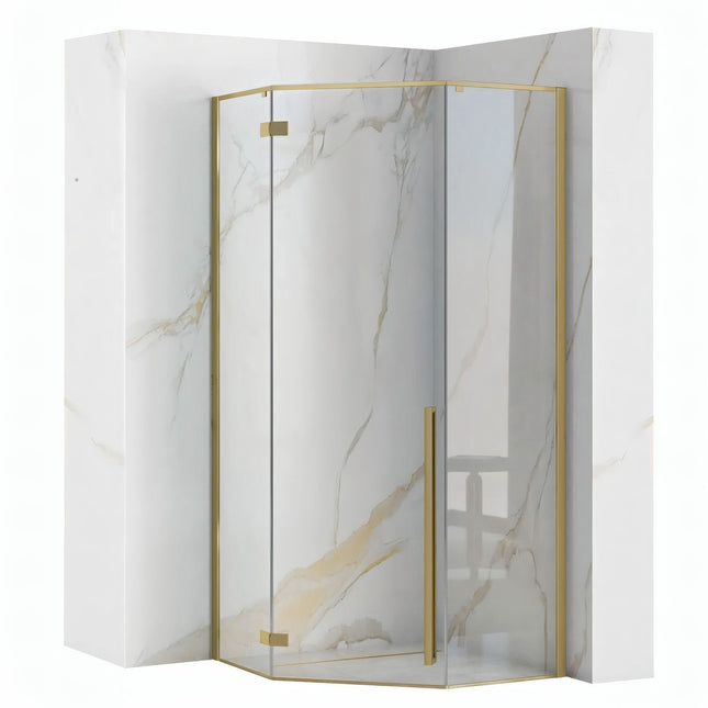Rea suihkukaappi DIAMOND 90x90 BRUSH GOLD