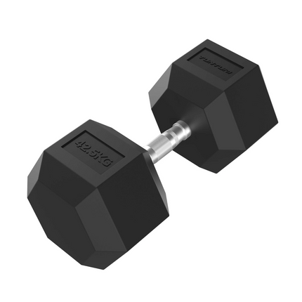 Hantel TUNTURI Platinum Hex Rubber Dumbbell, 42,5kg