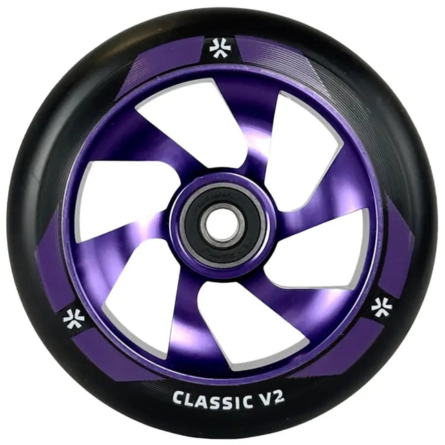 UNION Classic V2 Pro -skootterin rengas 110 mm, musta/kiillotettu violetti