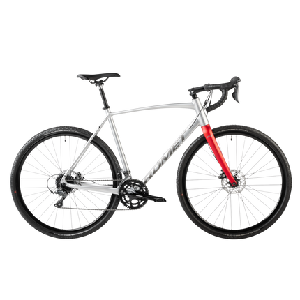 Gravel-pyörä ROMET Aspre 1, hopeanpunainen (L)