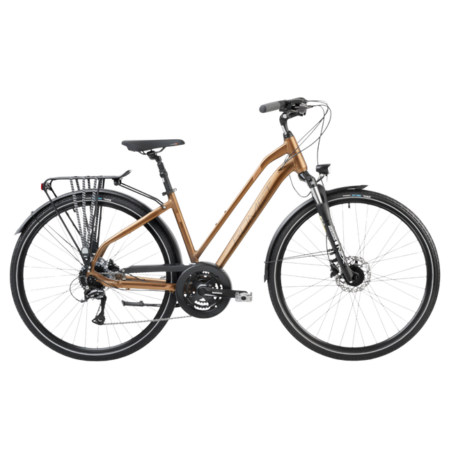 Naisten polkupyörä ROMET Gazela 6, ruskeanmusta (M)