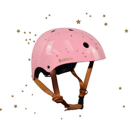 Lasten kypärä BOBBIN Starling, Vaaleanpunainen Kultaiset Tähdet (S/M)