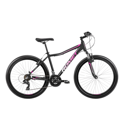 Nuorten polkupyörä ROMET Jolene 6.0, 26" musta-pinkki (S)
